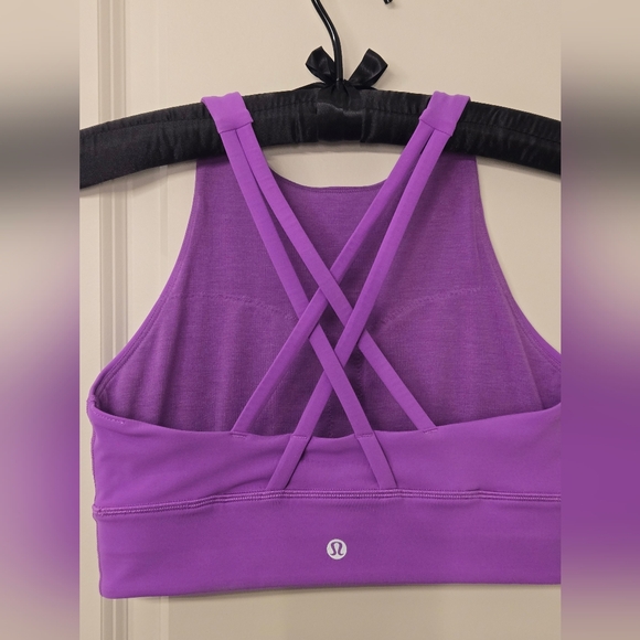 Lululemon Energy High-Neck Longline Bra - Moonlit Magenta - Size 8 - Picture 6 of 8